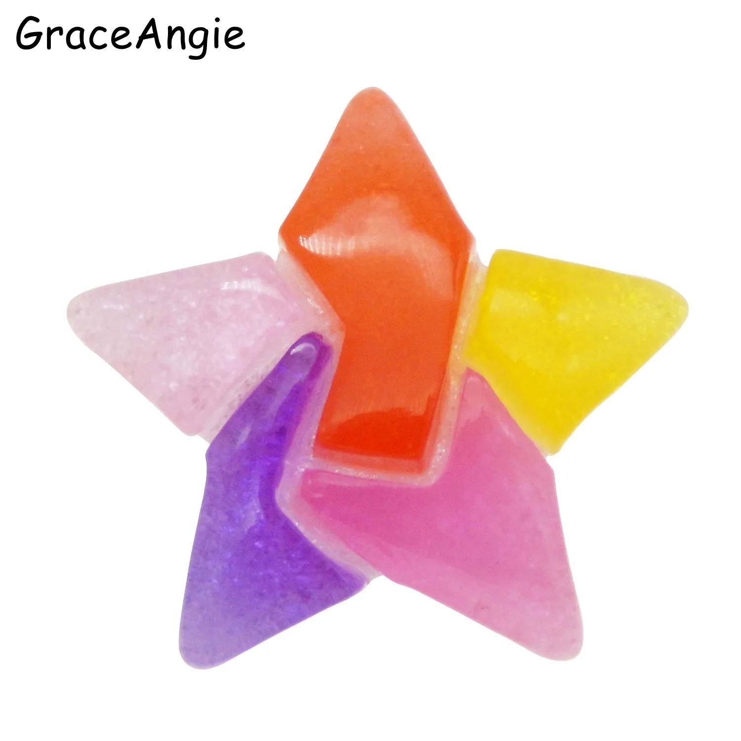 10 шт. Симпатичные Камеи кабошон со звездой из смолы ручной работы Детские