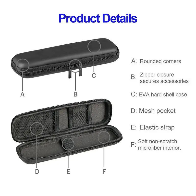 

Oppselve Portable EVA Hard Shell Storage Carry Case Bag Holder Pouch Cover for Apple Pencil iPencil Airpods Air Pods Accessories