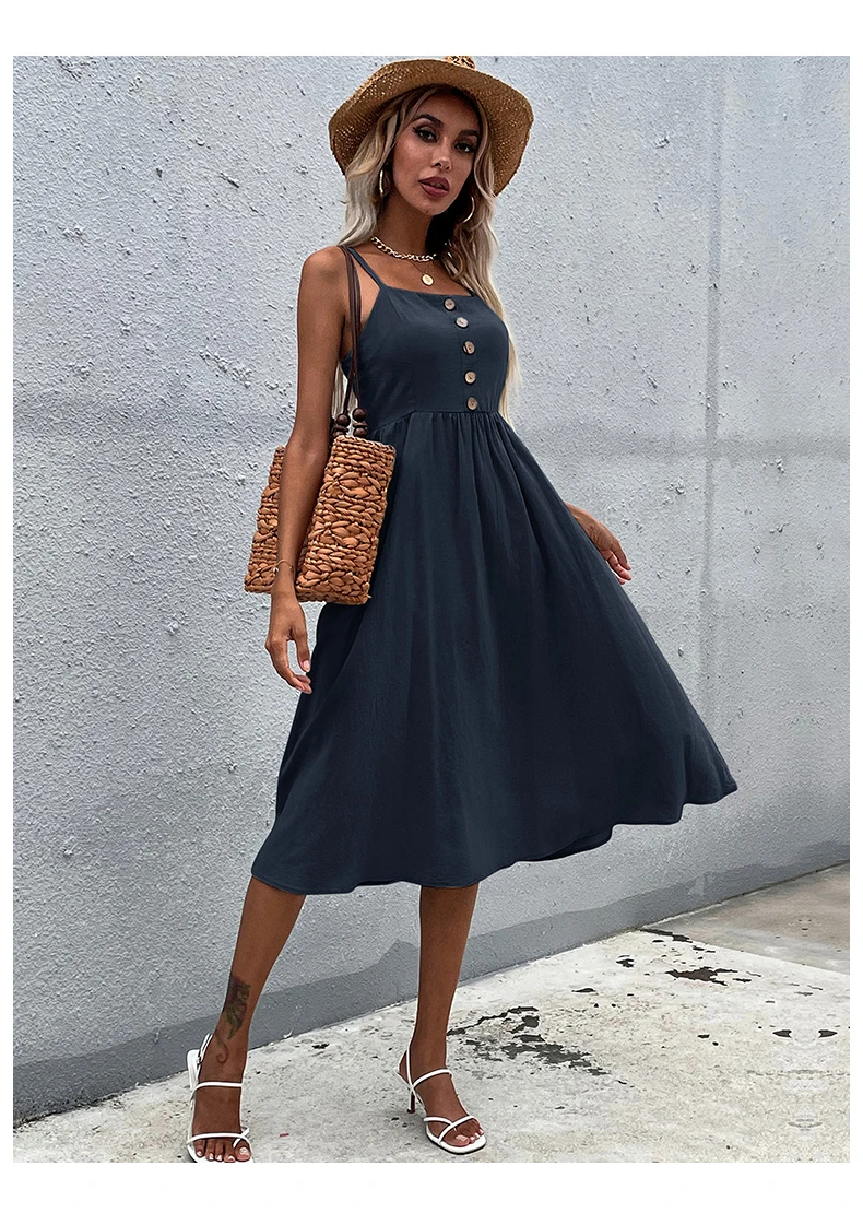 

Bodycon dress for women Square Neck Black Dress Women Elegant Cotton Fashion Side Split Dress Mini Ladies Basic