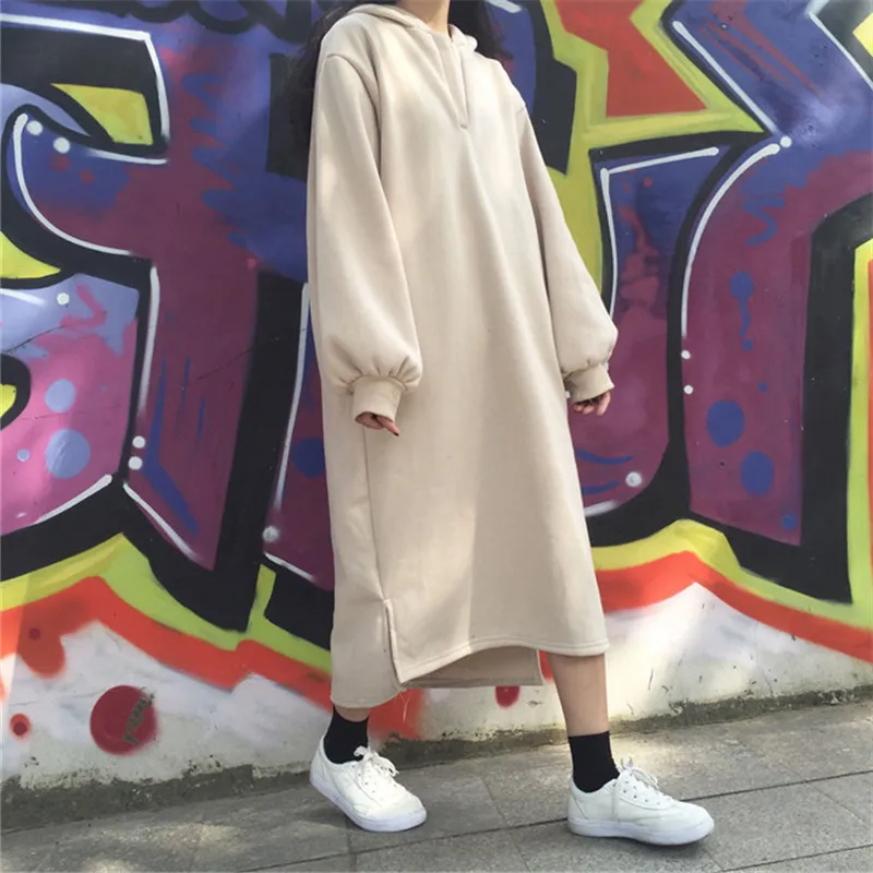 ZSIIBO Women Hoodies Casual Sport Sweatshirt Hooded Solid Color Long Sleeves Irregular Top Fashion Loose Hoodies With Pockets
