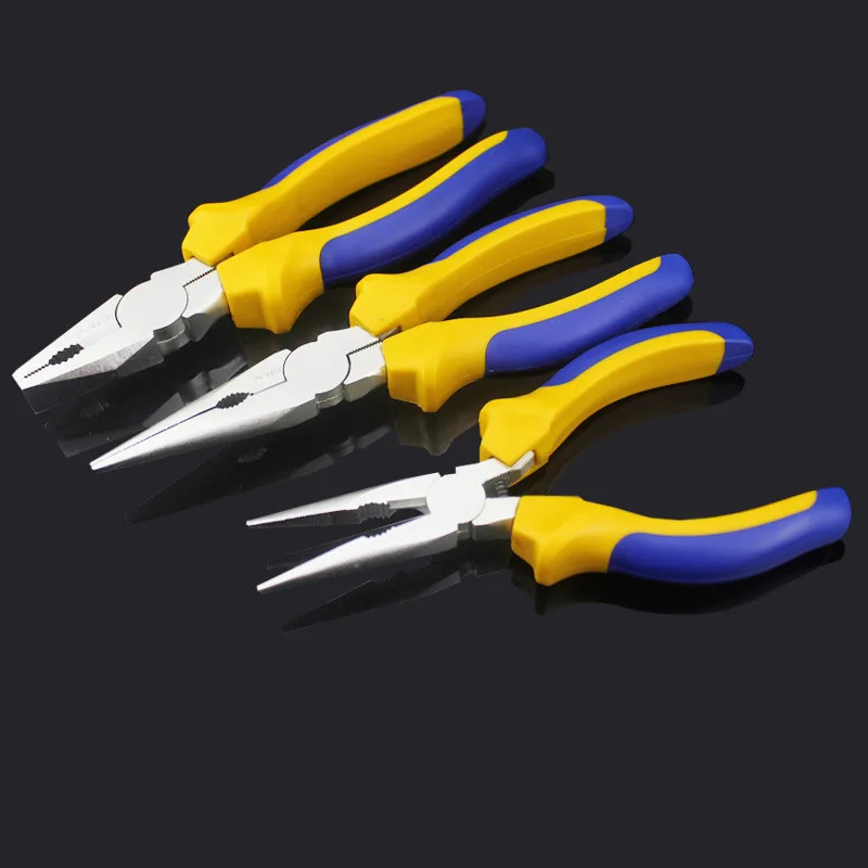 Набор плоскогубцев из хромованадиевой стали инструменты электрики 6/8 дюймов с