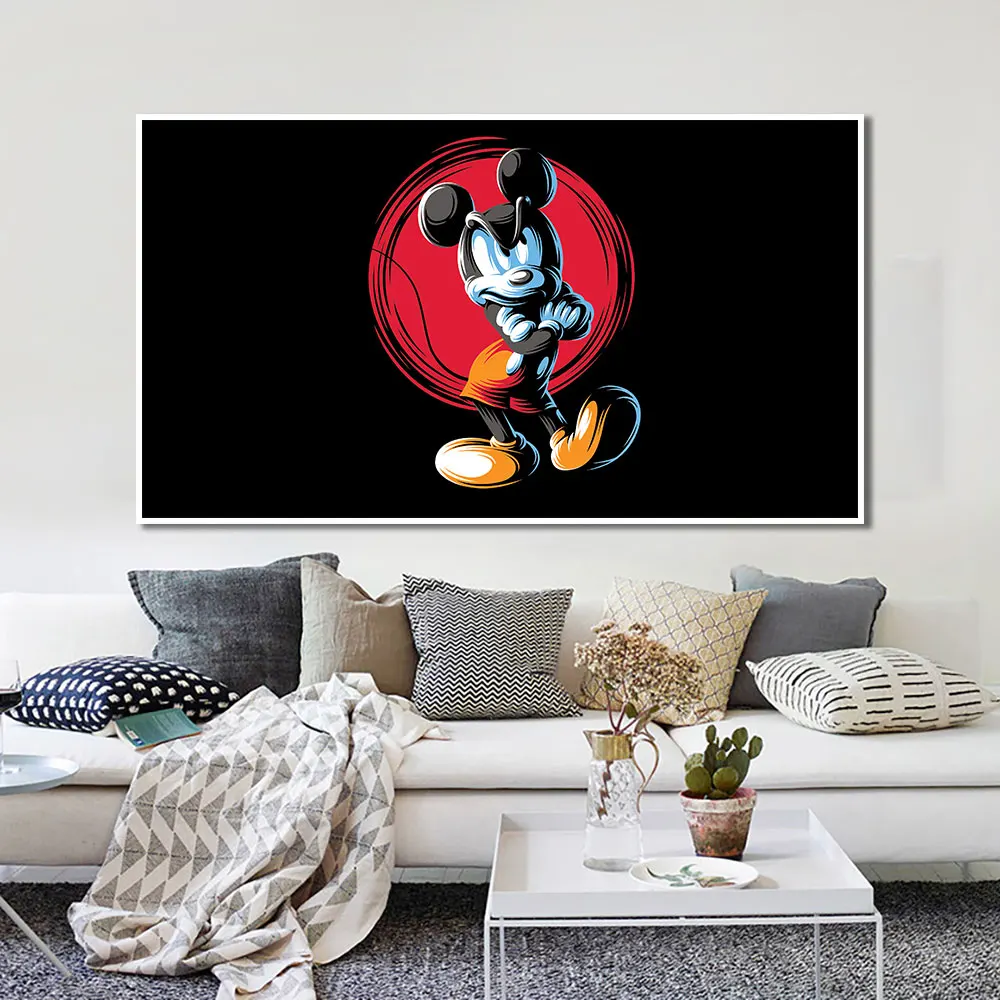 

Disney Cartoon Wall Art Poster Mickey Mouse Donald Duck Print Canvas Painting Modern Style For Room Home Decoation Birthday Gift