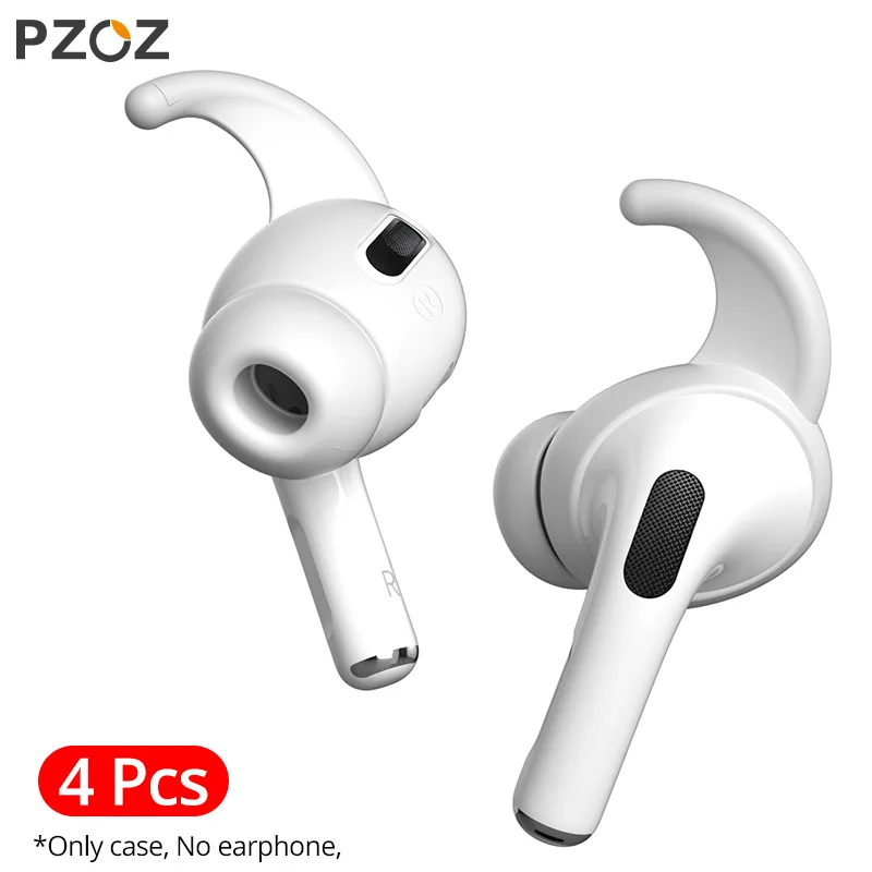 PZOZ 4 шт. для AirPods Pro Белый силиконовый гель наушников 3 чехла bluetooth гарнитура