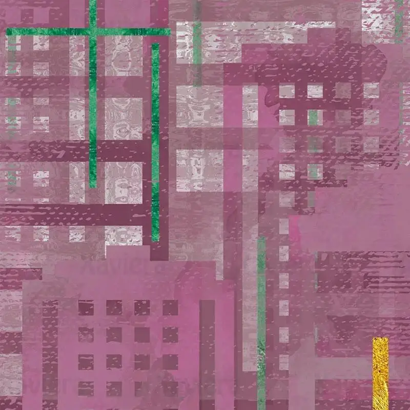 

Abstract Painting Pink Purple City Poster and Print Wall Art Picture Canvas Painting Living Room Wall Decoration Girl Bedroom