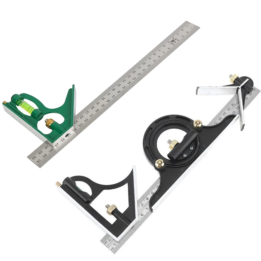 

3 In1 Adjustable Ruler Multi Combination Square Angle Finder Protractor 300mm Measuring Set Tools Universal Ruler Right Angle