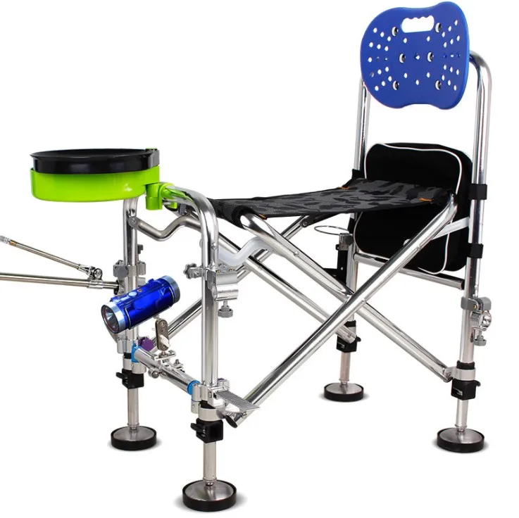 multifunctional fishing chair, fishing stool folding portable fishing chair recreational Aluminum Alloy