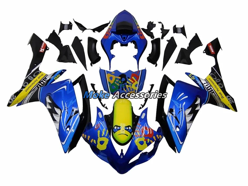 

Motorcycle Fairings Kit Fit For Yzf R1 2007-2008 Bodywork Set High Quality Abs Injection New Blue Yellow