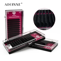 abonnie bcd 12rows mink hair lashes extension matte black fluffy silk eyelash extension for beauty makeup