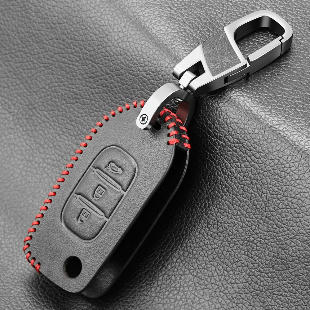 Кожаный чехол-книжка для автомобильного ключа Renault Kadjar Captur Symbol Koleos Megane 2016 2017 2018