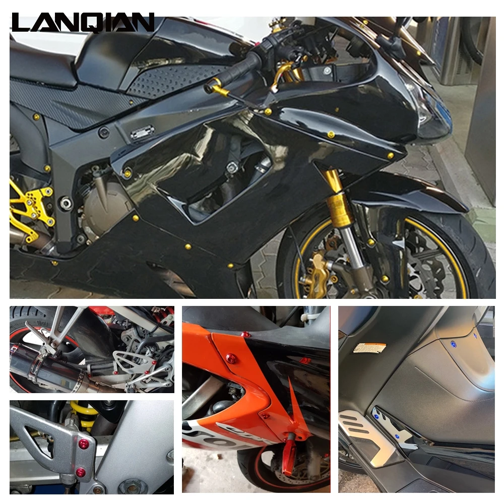 Винты для обтекателя мотоцикла крепежные зажимы комплект пружинных болтов гайки