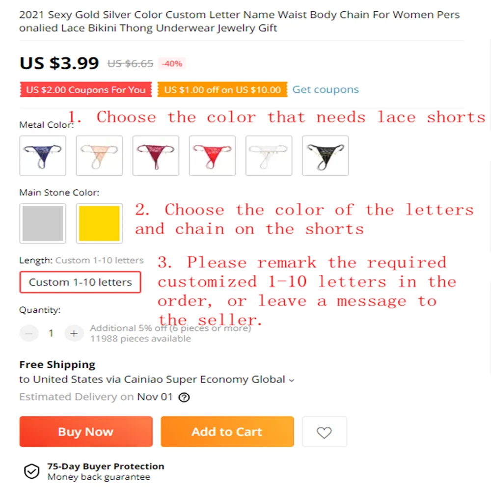 Personalied индивидуальные металлические буквы имя цепочка для тела на талию