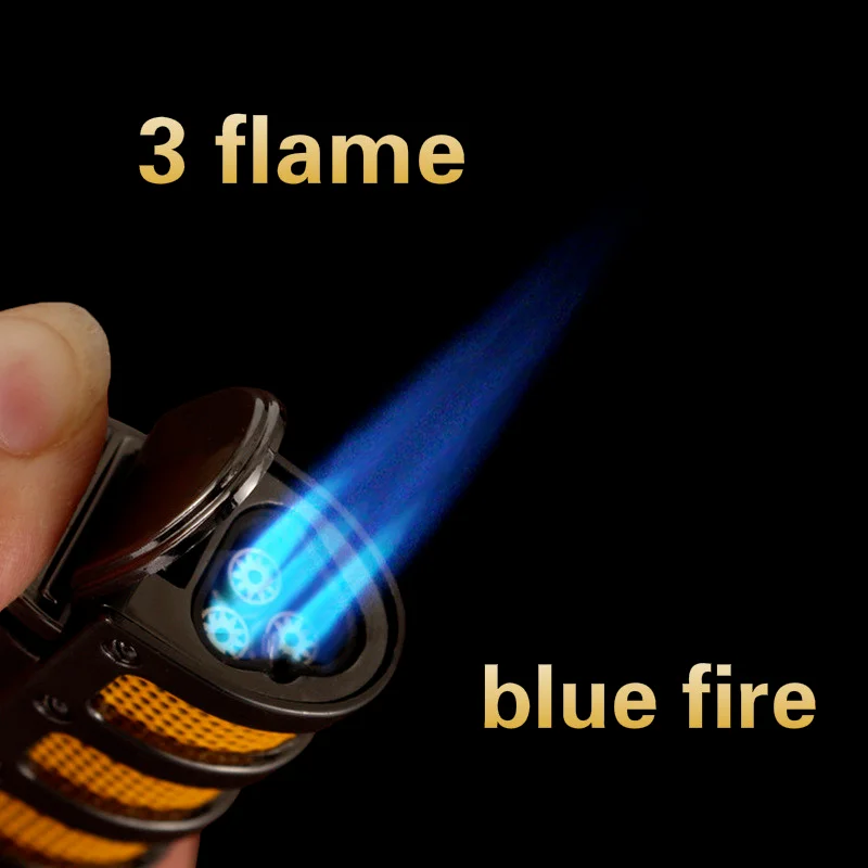 COHIBA прикуривателя Бутан 3 фонарь Jet Flame зажигалка аксессуары ветрозащитная