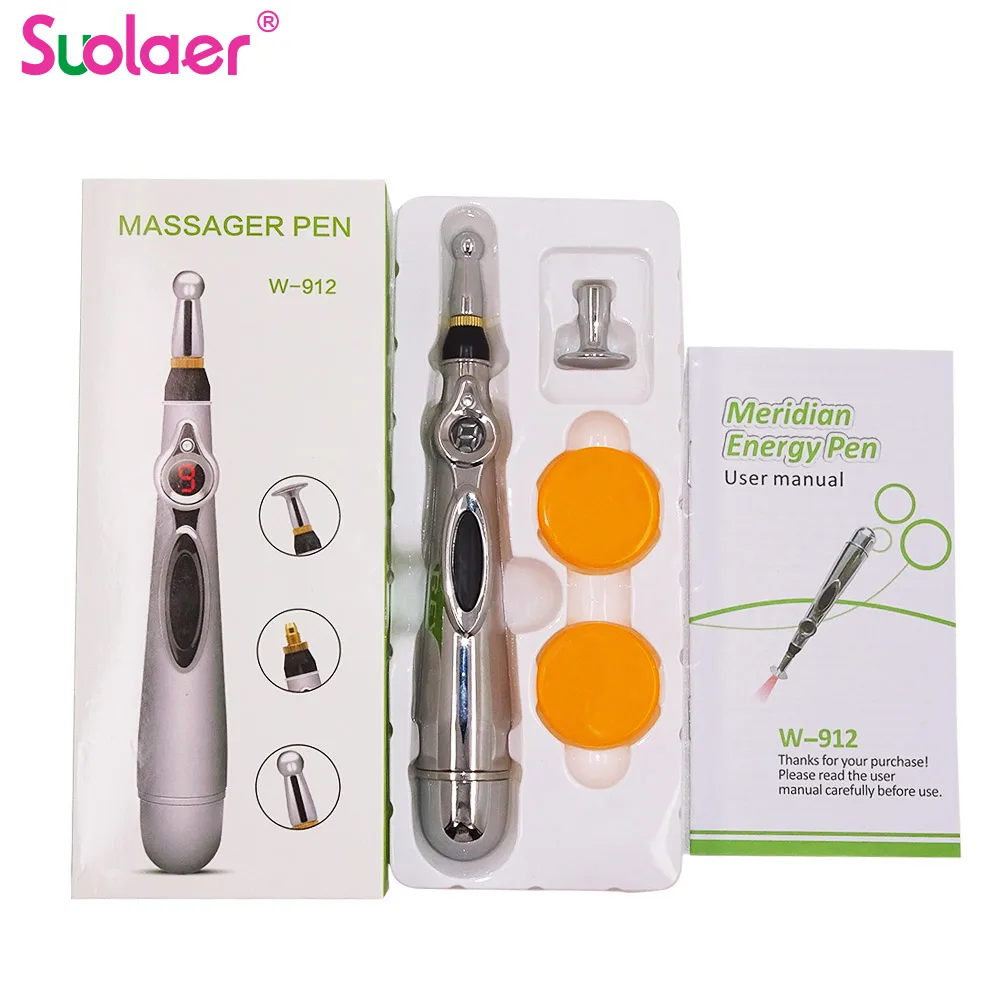 

Электронная акупунктурная ручка, электрическая меридиановая лазерная терапия, лечение, массажная ручка, ручка для облегчения боли, китайск...