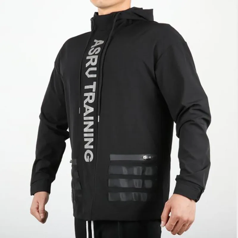 New Spring Autumn Mens Fashion Outerwear Windbreaker Coat Men Sportwear Jackets Hooded Casual Letter Print Men Jacket Coat