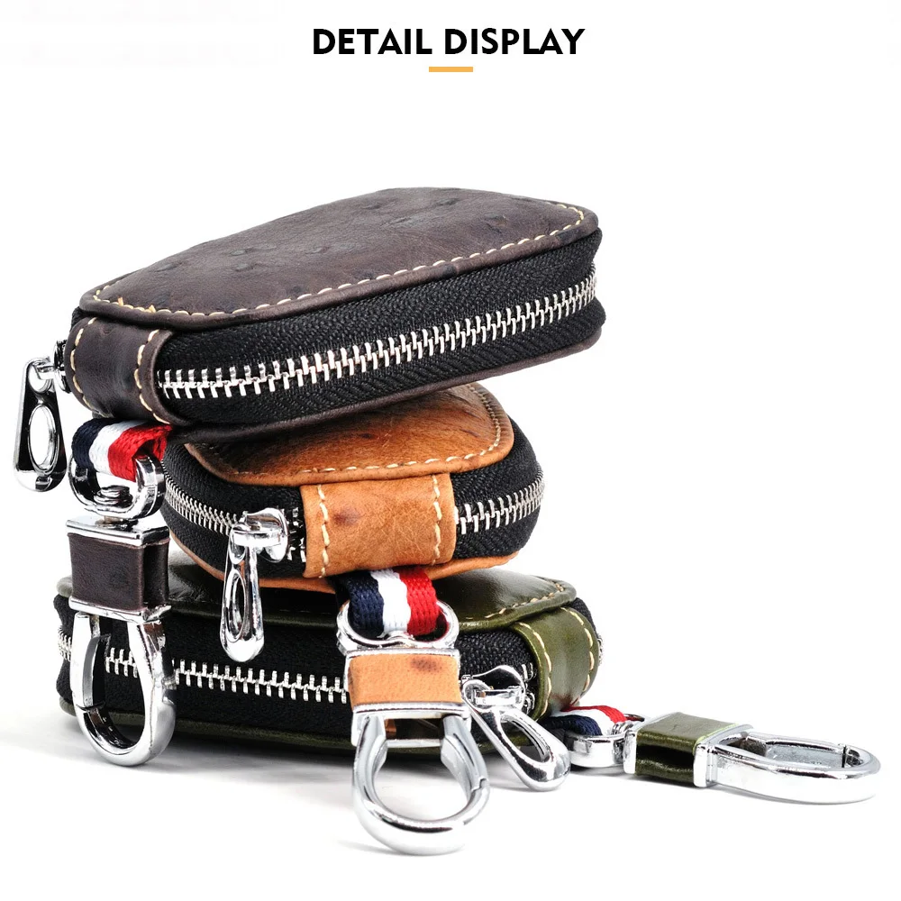 Натуральная кожа мужской держатель для ключей класса люкс из коровьей кожи