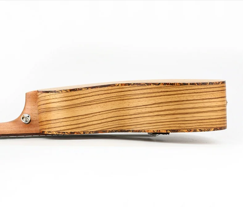 23 дюйма 4 струны Зебра деревянная Гавайская гитара гриф из розового дерева