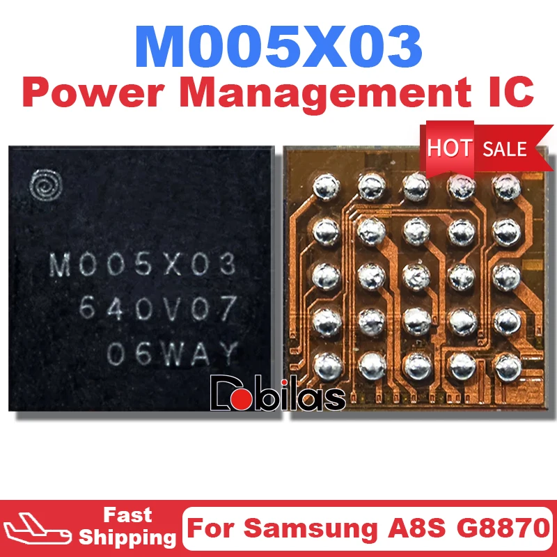 

3Pcs/Lot M005X03 For Samsung A8S G8870 Power IC BGA PM IC PMIC Power Management Supply Chip Integrated Circuits Chipset