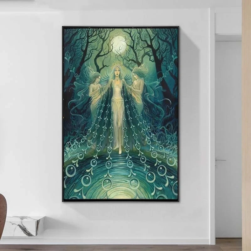 Змея Очаровательная художественная карта языческая мифология психоделическая