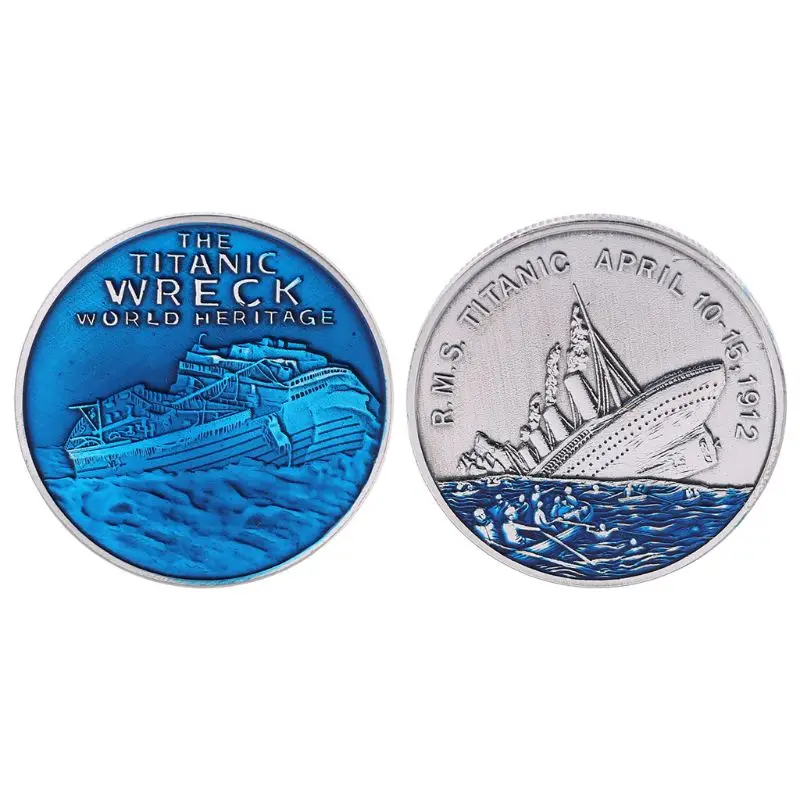 Титаник остаточная оболочка памятная монета настольный дисплей украшения