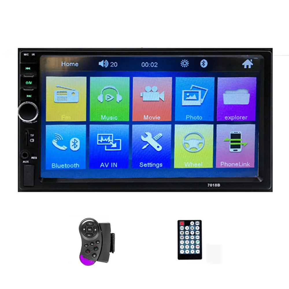 Radio with control 2 din автомобильный стерео " HD Автомобильный Радио xiaomi Bluetooth FM аудио MP5 плеер 2din Авторадио Поддержка камеры заднего вида 7018B радио автомобиля - Формат цифровых медиаданных: Radio with control