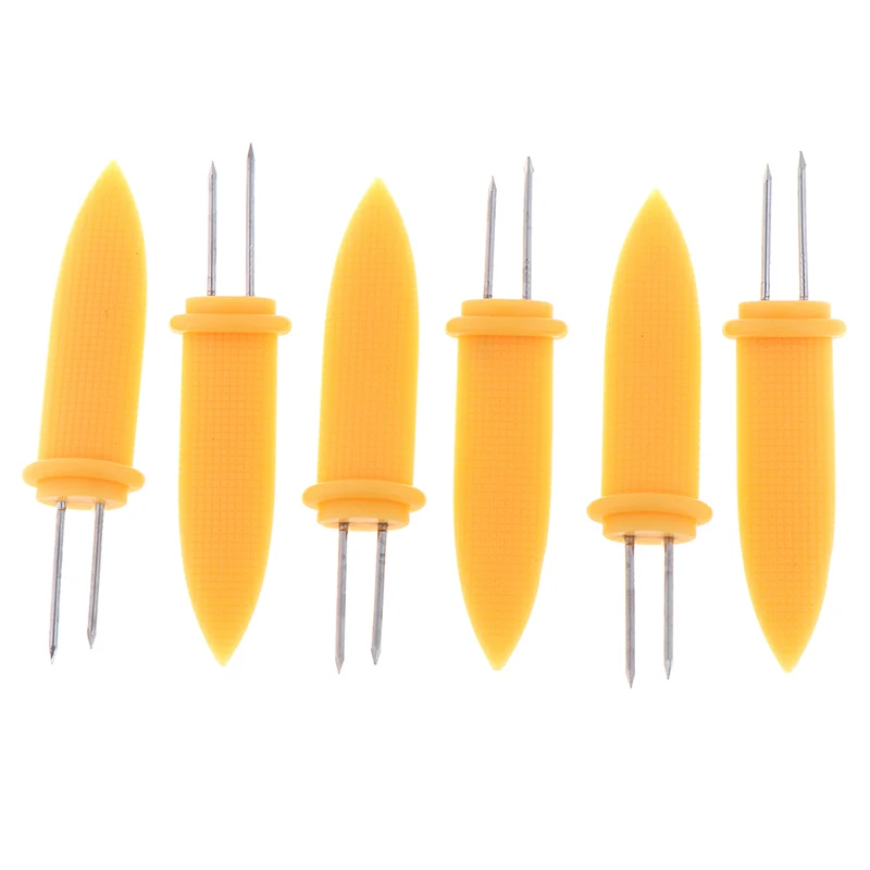 6PCS Corn On The Cob Holders Stainless Steel BBQ Prongs Skewers Forks Party kichen accessories tool | Дом и сад