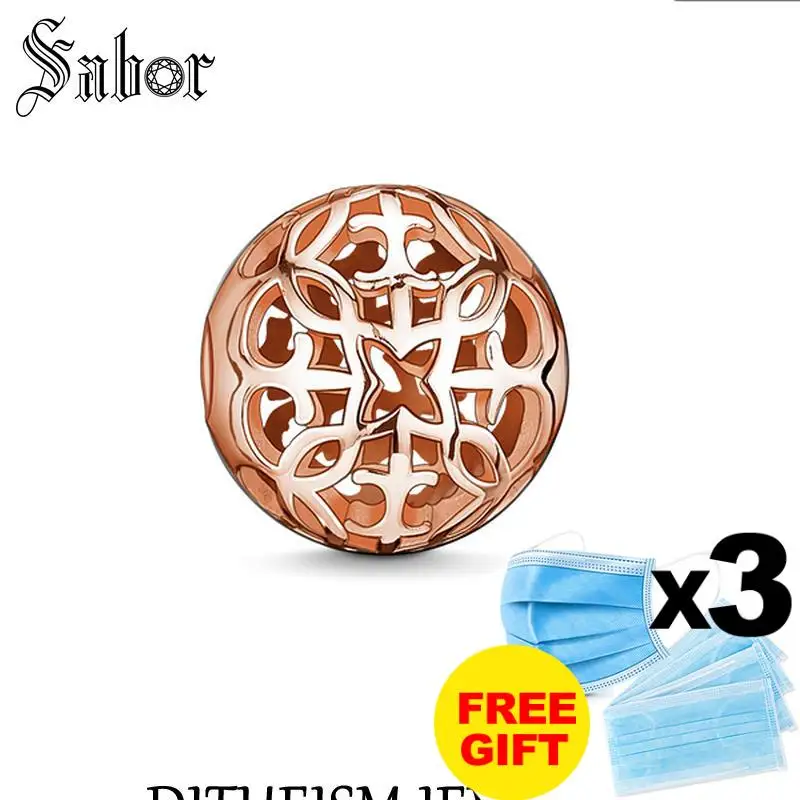 Женские бусины с орнаментом сделай сам Роза 2020 модное посеребренное ювелирное