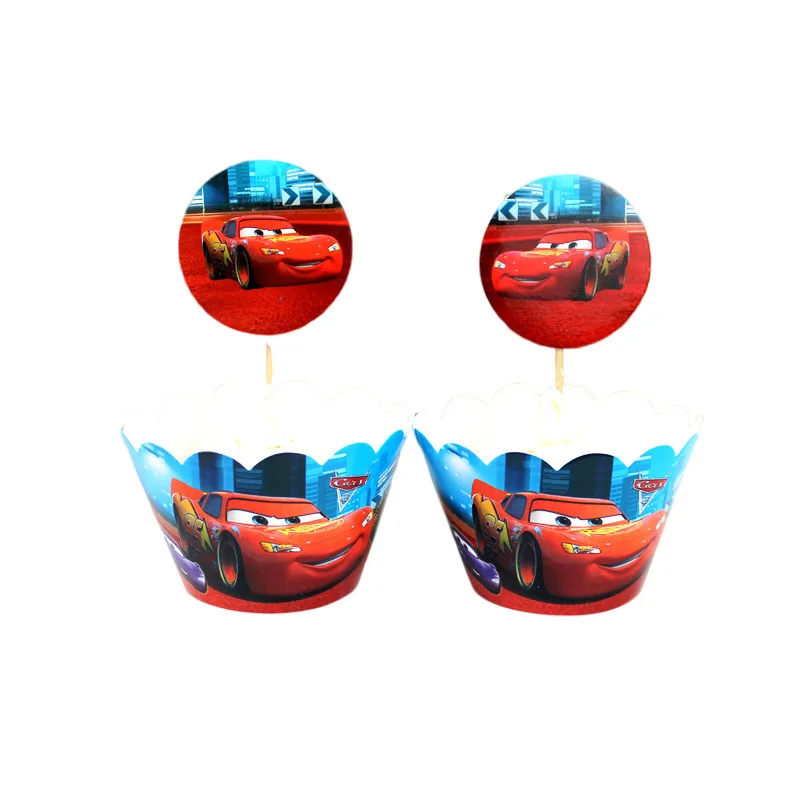Диснеевские тачки Молния Маккуин искусственные украшения одноразовая бумажная