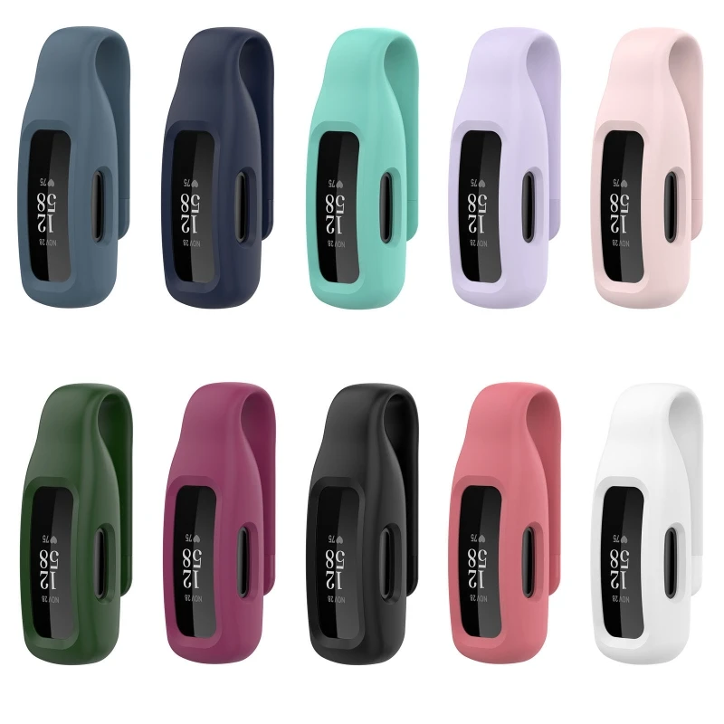 

Sales Steel Clip Protector Holder Cover Shell Silicone Protective Case Skin Clip For -Fitbit Inspire 2 Watch Accessory