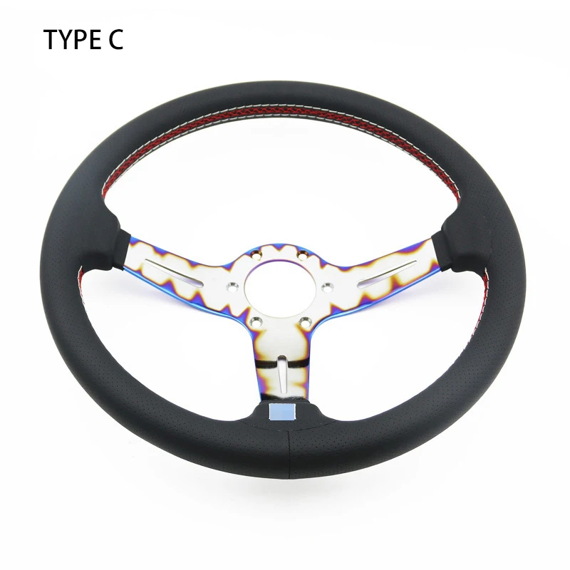 14&quot 350mm Auto Steering Wheel Universal Modified Deep Dish Go-kart Racing Sports Grilled Blue | Автомобили и мотоциклы