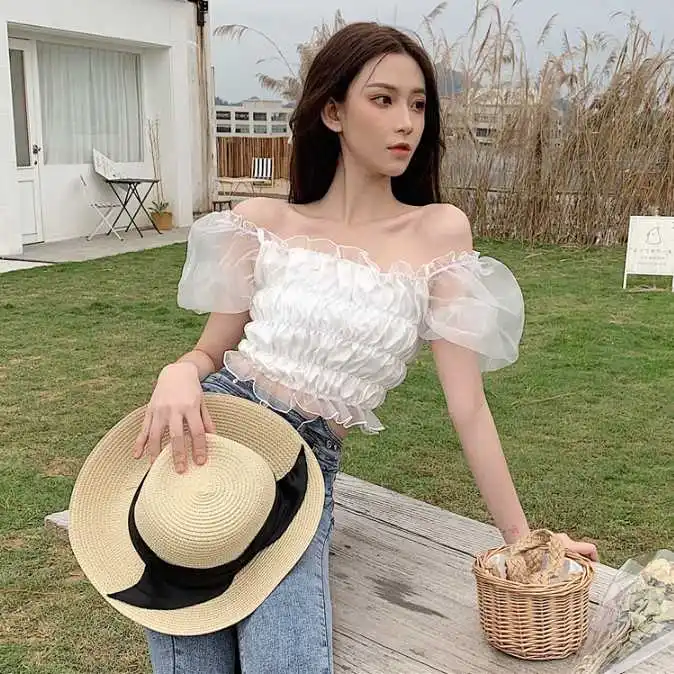 Летняя приталенная элегантная маленькая рубашка Женская Новинка 2021