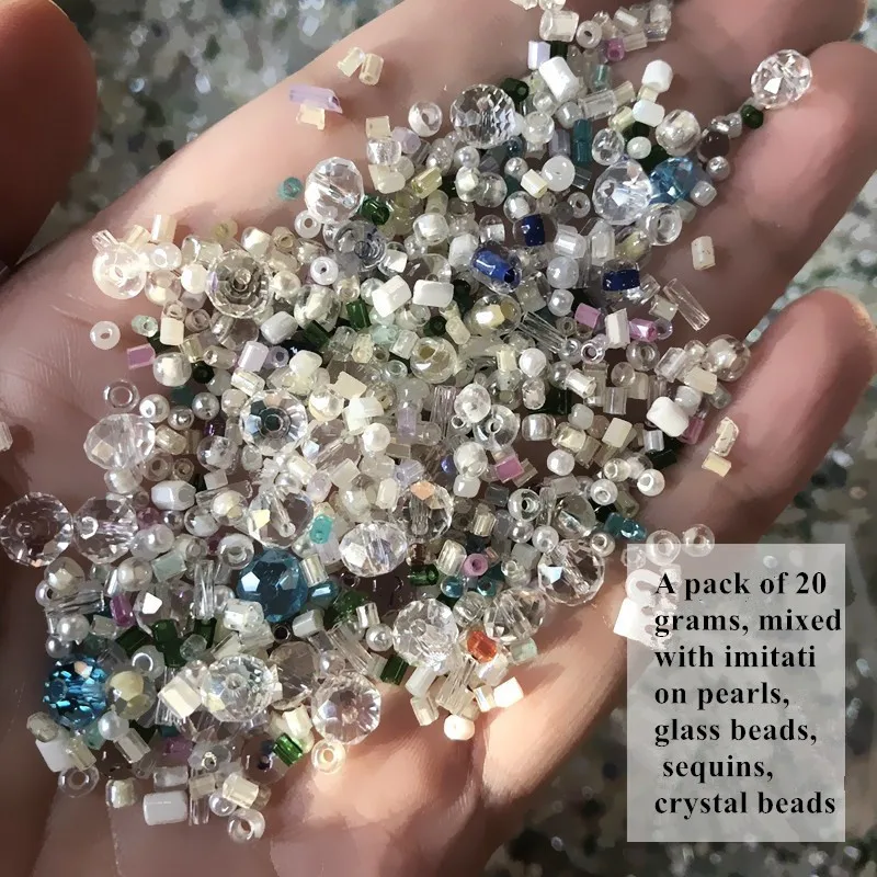 Смешанные Хрустальные стеклянные бусины для ювелирных изделий имитация жемчуга