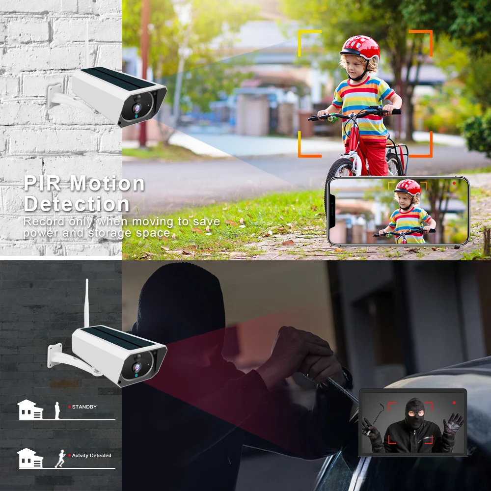 Беспроводная IP-камера видеонаблюдения 1080P HD с солнечной батареей и Wi-Fi |
