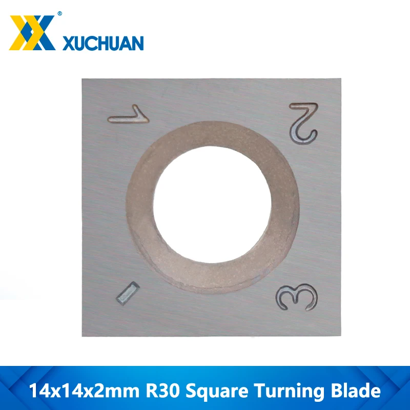 

Square Carbide Blade 1pcs 4-Edge Square Round Edge Blades 14x14x2mm R30 For Lathe Turning Cutter Carbide Helical Insert