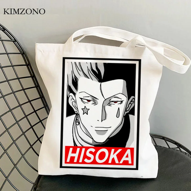 

Hunter x Hunter хозяйственная сумка многоразового использования сумка-шоппер bolso Сумочка для покупок многоразовая сумка sacola bolsa compra Тканые Строка ...