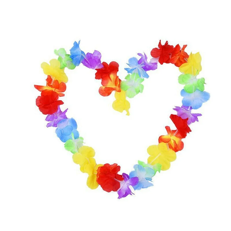 Гавайские цветы вечерние товары искусственная Гавайская гирлянда ожерелье