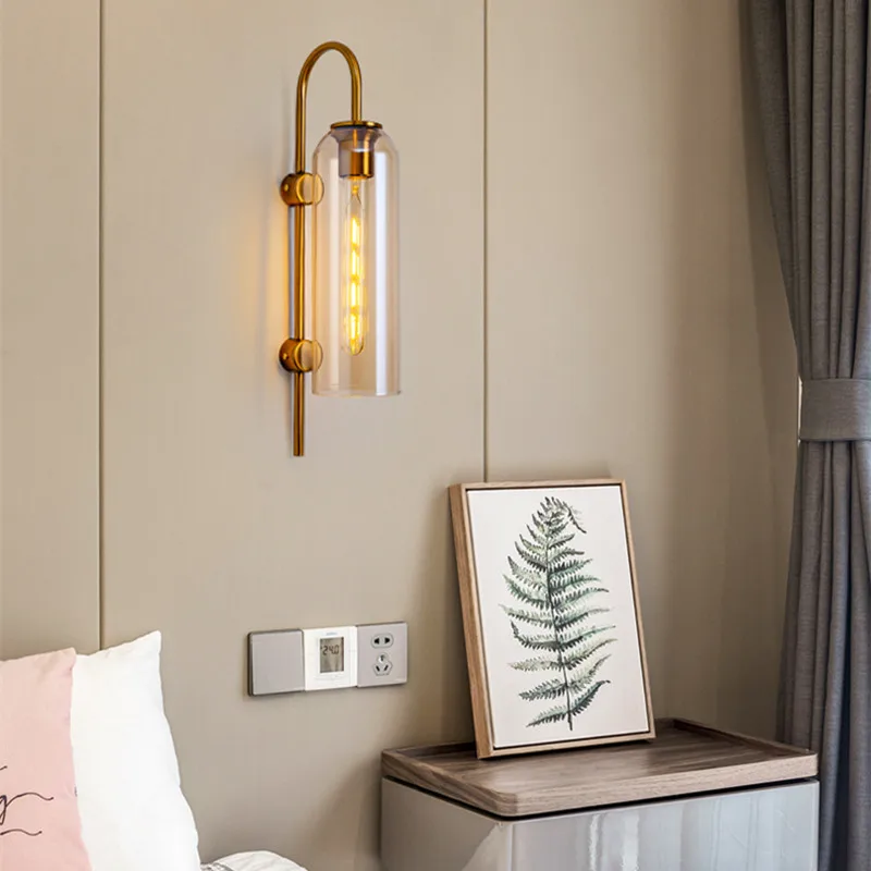 Настенный светильник в скандинавском стиле дизайнерские синие светодиодные