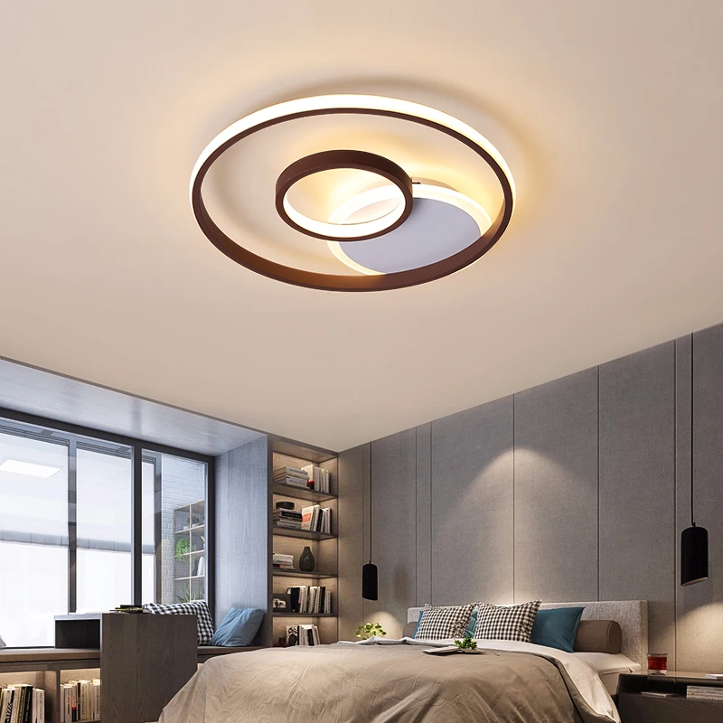Круглый современный светодиодный потолочный светильник для гостиной спальни с