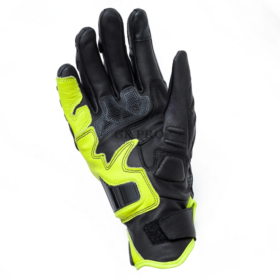 

New 2 Colors 100% Genuine Leather Dain 4 Stroke 2 Motorcycle Gloves Racing Driving Motorbike GP PRO Cowhide Touch screen Gloves