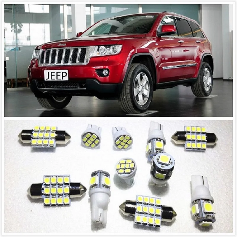 11 компл. Белый светодиодный фонарь интерьерная посылка 10 и 36 мм Карта Купол для Jeep