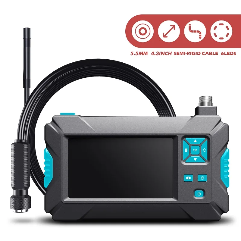 3 9 мм 5 8 Inspektion Эндоскоп камеры автомобиля Мобильный DVR HD1080P 4 цолль Bildschirm IP67 Wasserdicht