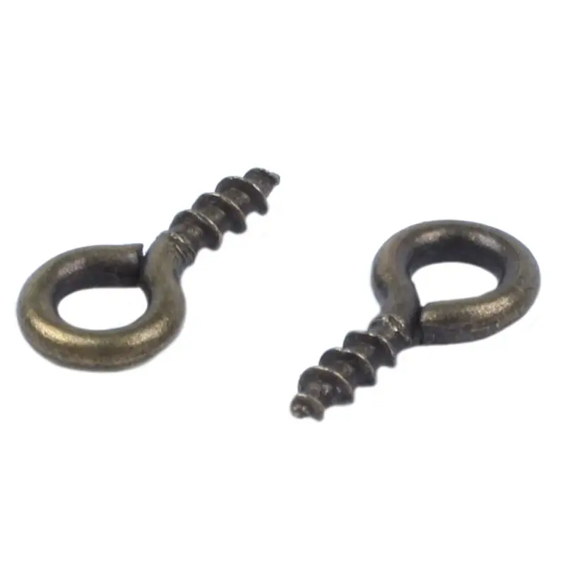 100 шт крошечные винтовые шпильки для глаз петля с резьбой Peg Tail 8x3 5 мм ювелирных