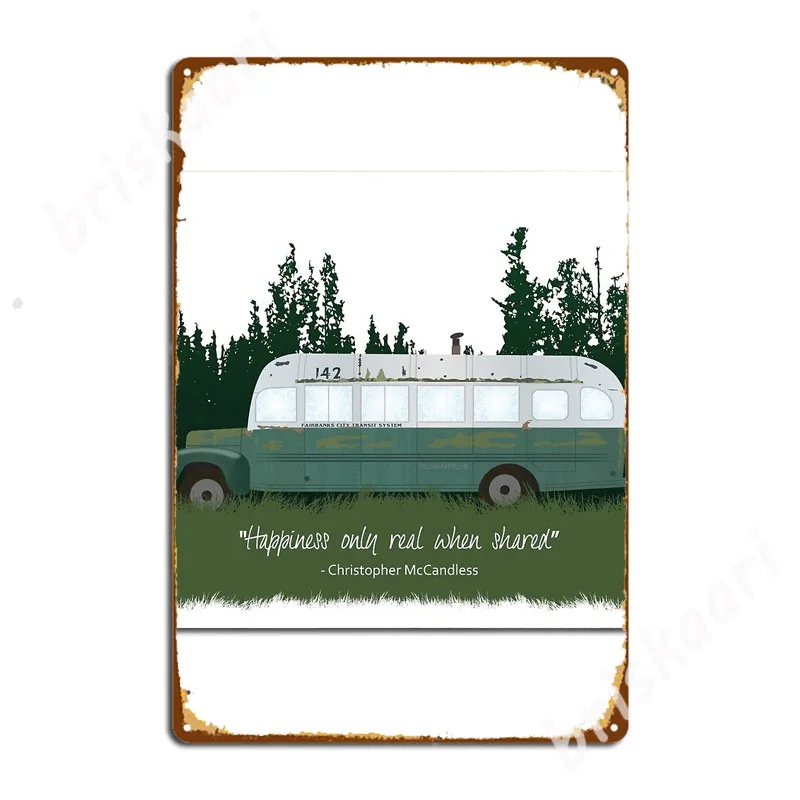 

Into The Wild - Bus 142 Metal Signs Cinema Garage Club Bar Plates personalized Tin sign Posters