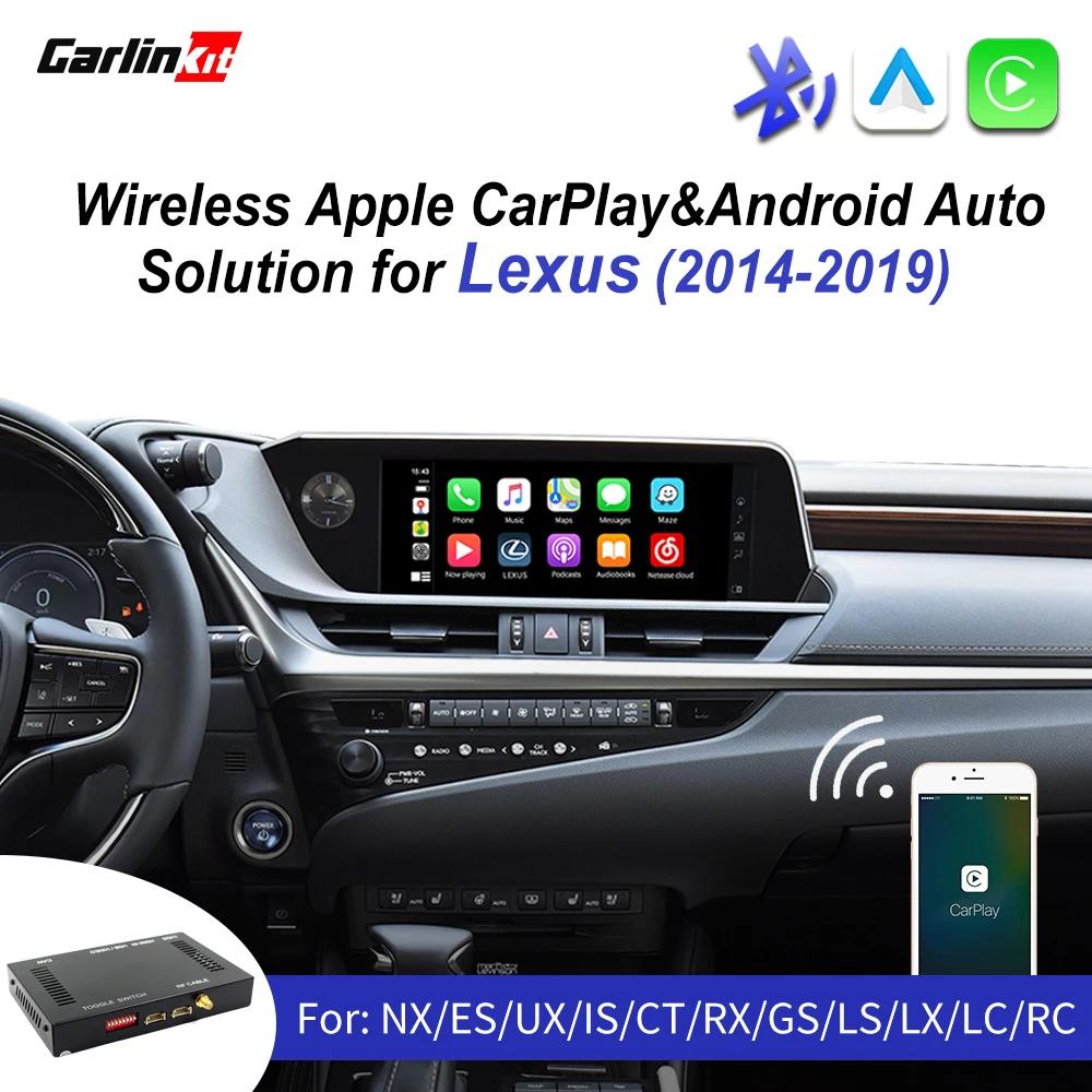 Wireless Carplay dongle for Lexus ES/RX/IS/LS/UX/LX/NX/C 2014-2019 Multimedia Apple CarPlay &amp Android auto Retrofit Kit | Автомобили и