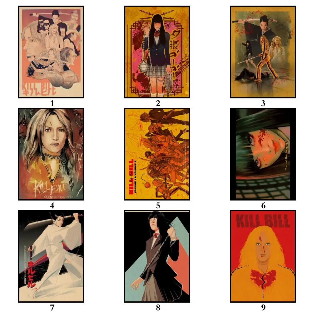 32 дизайна картина Квентина Убить Билла наклейка для дома искусство кофейни бара |