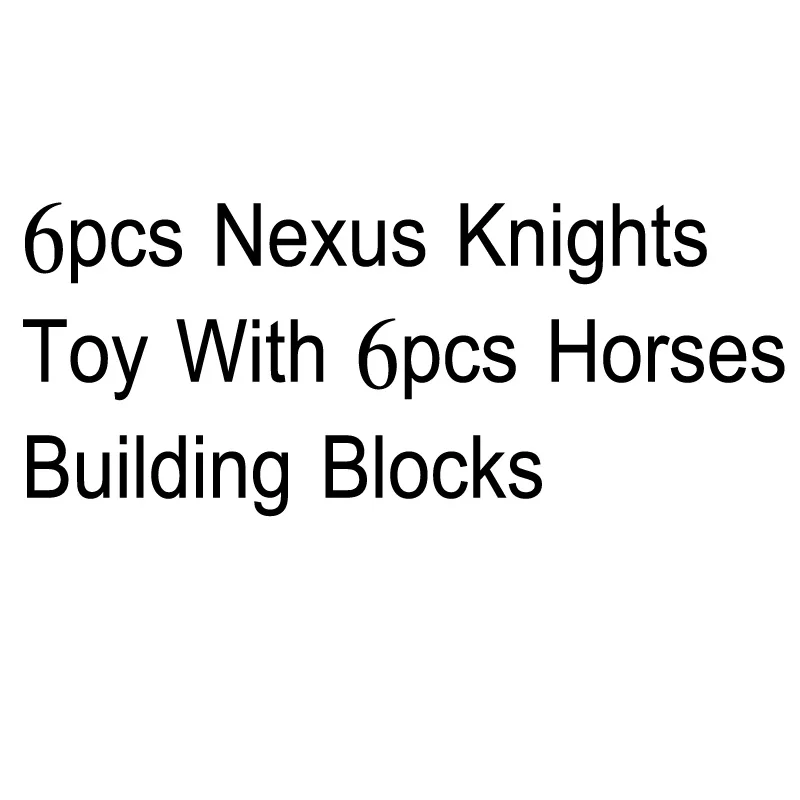 Новинка 2020 6 шт. рыцари Nexus игрушка с лошадью строительные блоки совместимые Nexoe