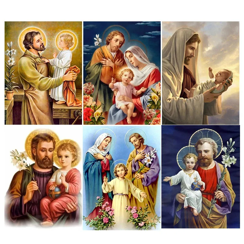 Картина маслом по номерам рисунок Иисуса на холсте ручная роспись портретные