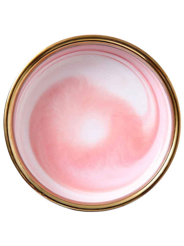 Креативная розовая керамика нордическая Западная плоская тарелка домашний