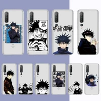 toplbpcs anime jujutsu kaisen fushiguro megumi phone case for redmi note 5 7 8 9 10 a k20 pro max lite for xiaomi 10pro 10t