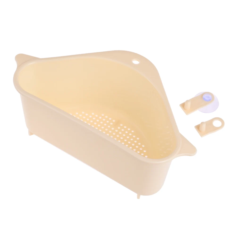 Треугольное ситечко для слива раковины вертикальная корзина на присоске полка