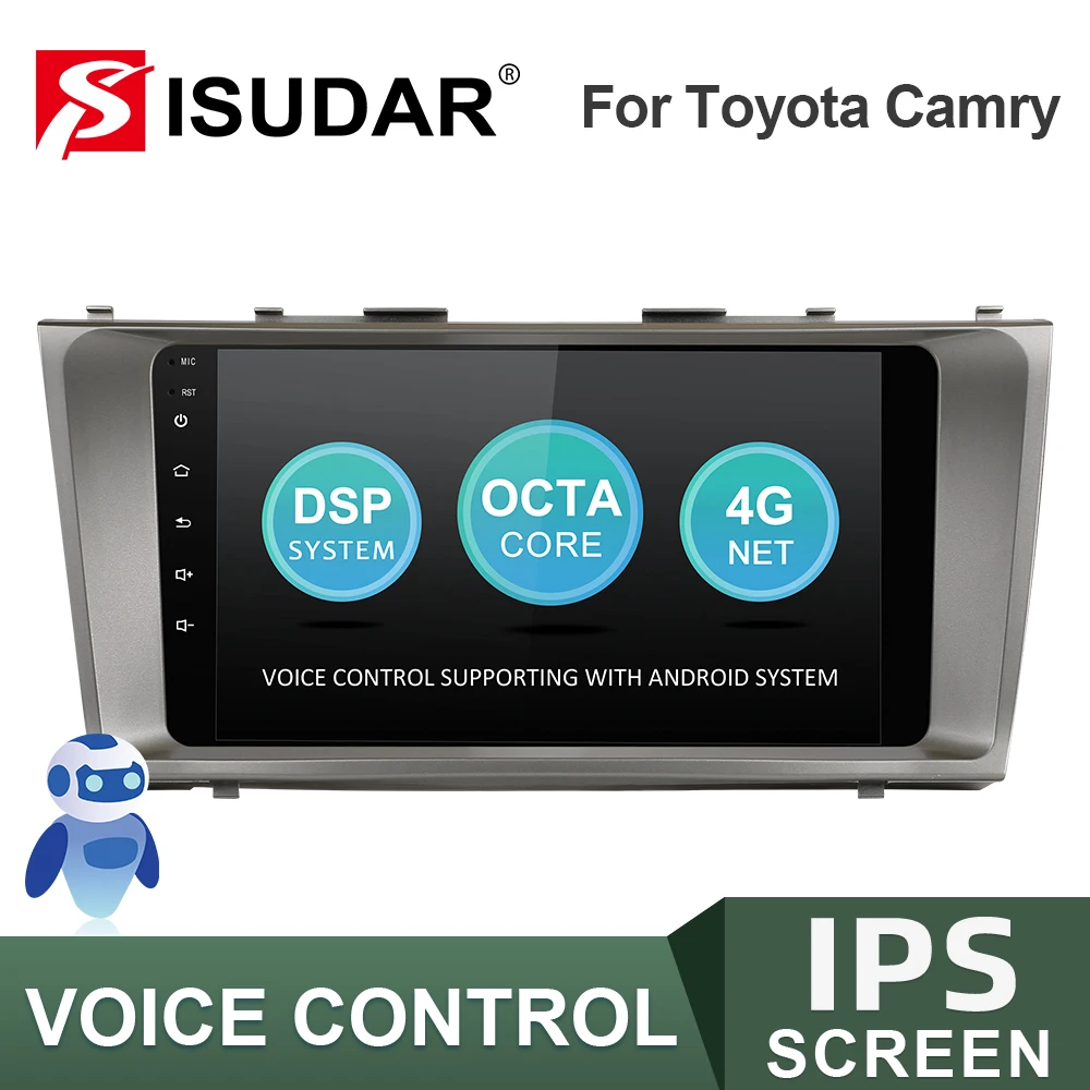 Автомобильный радиоприемник ISUDAR V57S 2 Din Android для Toyota Camry 7 XV 40 2006 2011 carмультимедийный